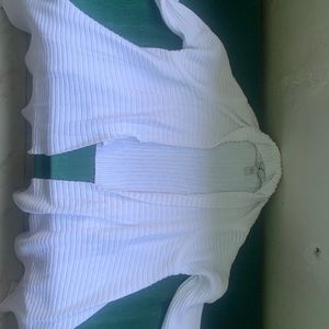 BR white wrap cardigan